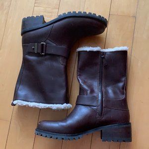 Cole Haan waterproof leather brown ankle Boot